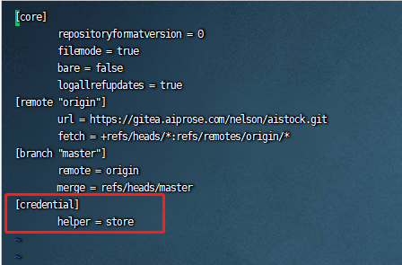 Linux中git保存用户名密码